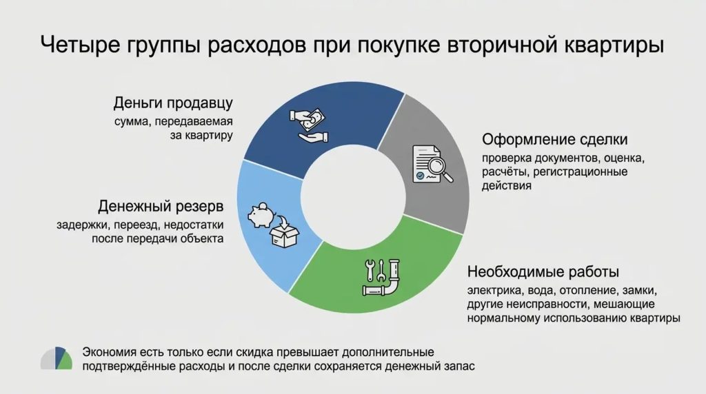 Четыре группы расходов при покупке вторичной квартиры