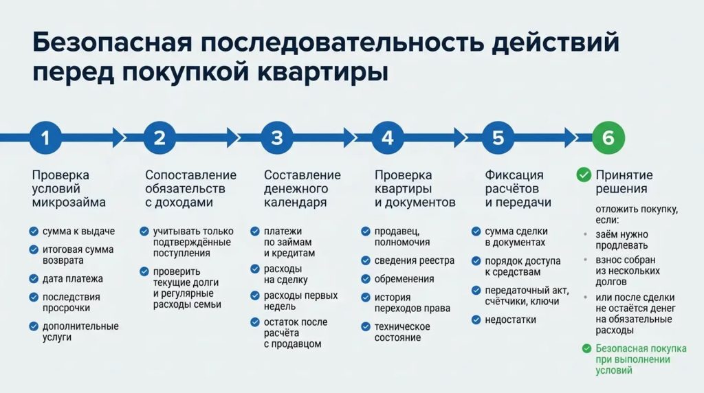 Безопасная последовательность действий перед покупкой квартиры
